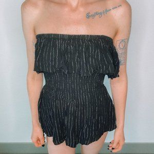 Mustard Seed Black and Silver Romper